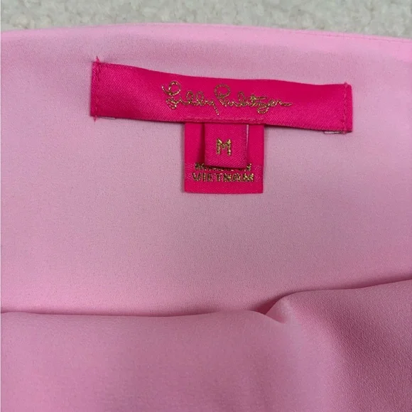 NWOT Lilly Pulitzer Karmen Cami Tank Top Light Pink Ruffle Neckline Sz Medium - Picture 3 of 7